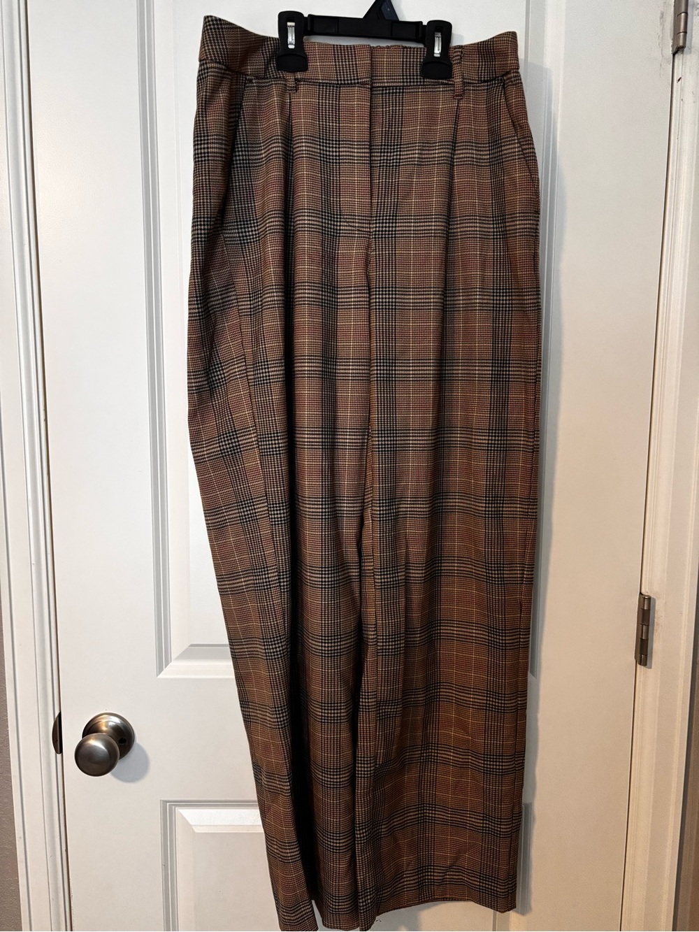 Old Navy women’s Taylor Wide Leg Trouser Plaid Dress Pants - Picture 1 of 7
